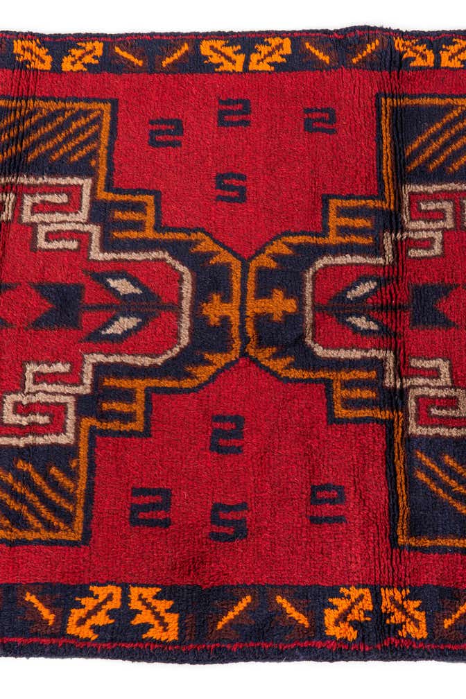 2' 10 x 4' 6 Hand Knotted Balouch Persian Wool Rug