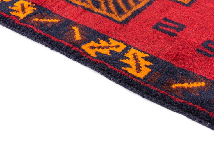 Detail image of 2' 10 x 4' 6 Hand Knotted Balouch Persian Wool Rug