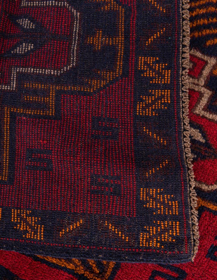 Detail image of 2' 10 x 4' 6  Hand Knotted Balouch Persian Wool Rug
