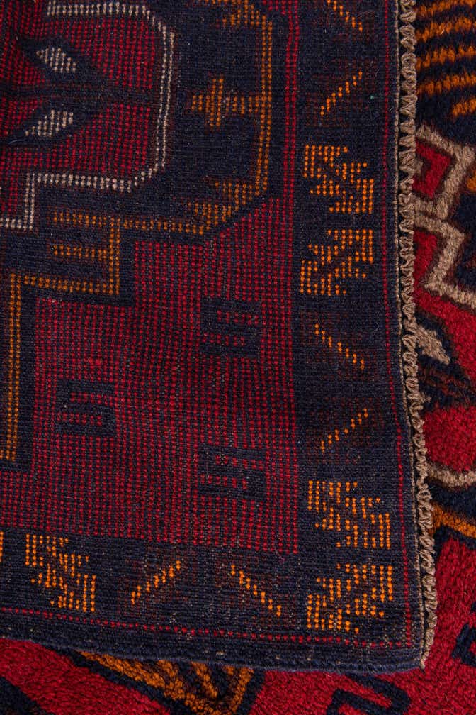 2' 10 x 4' 6 Hand Knotted Balouch Persian Wool Rug