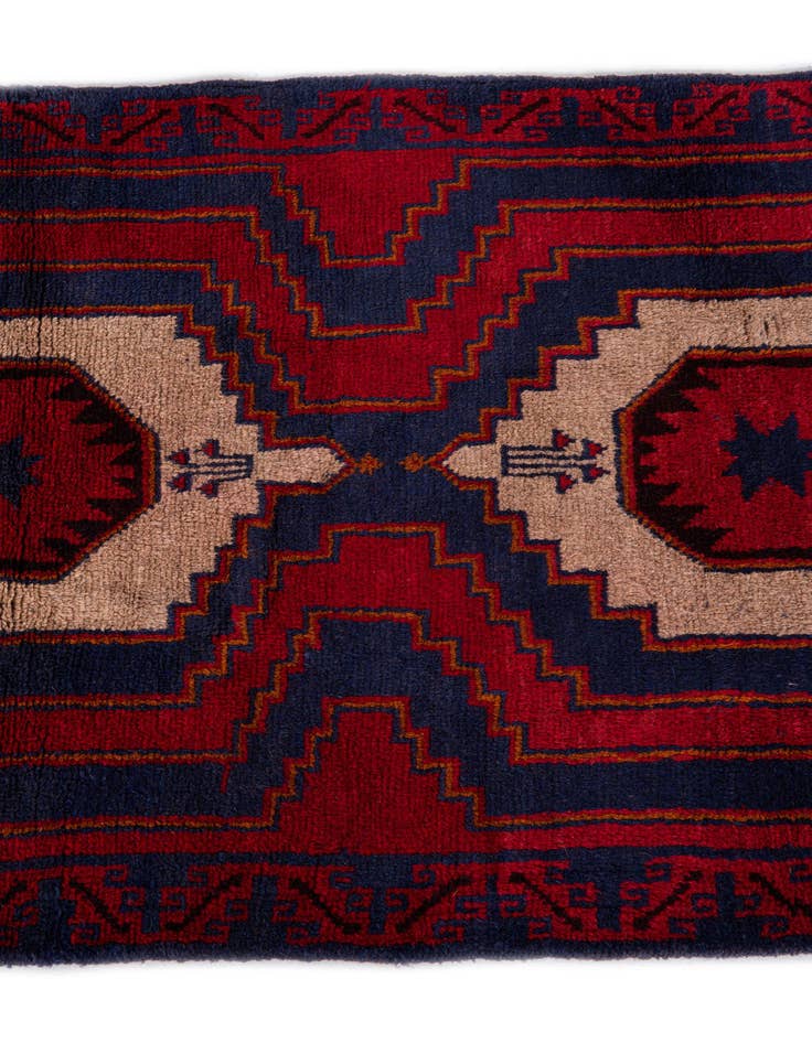 Detail image of 3' x 4' 9  Hand Knotted Balouch Persian Wool Rug