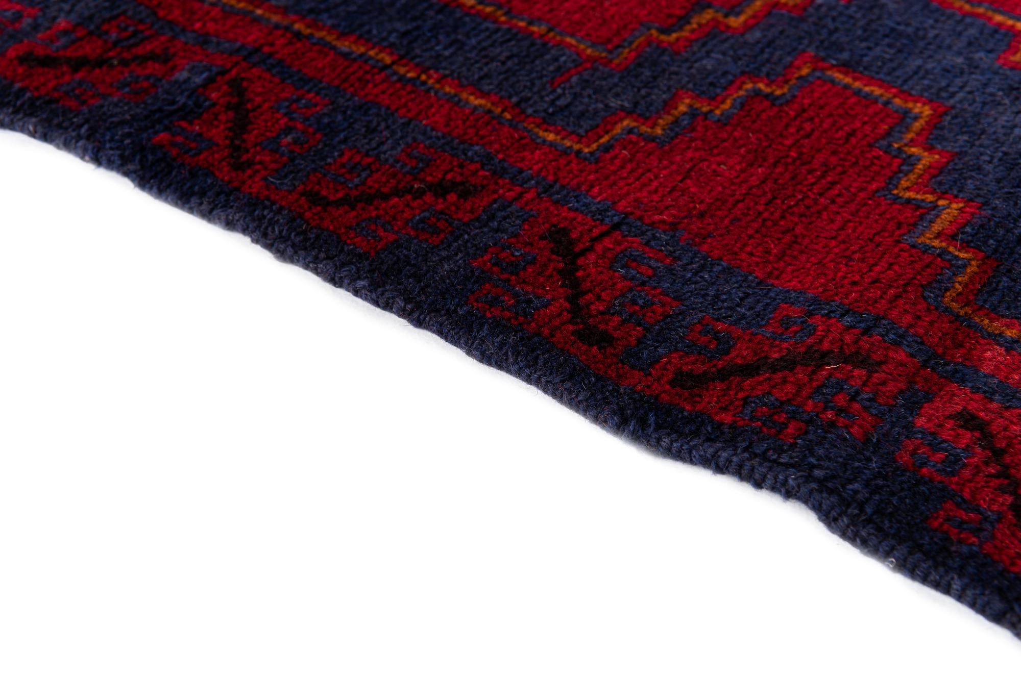 3' x 4' 9 Hand Knotted Balouch Persian Wool Rug