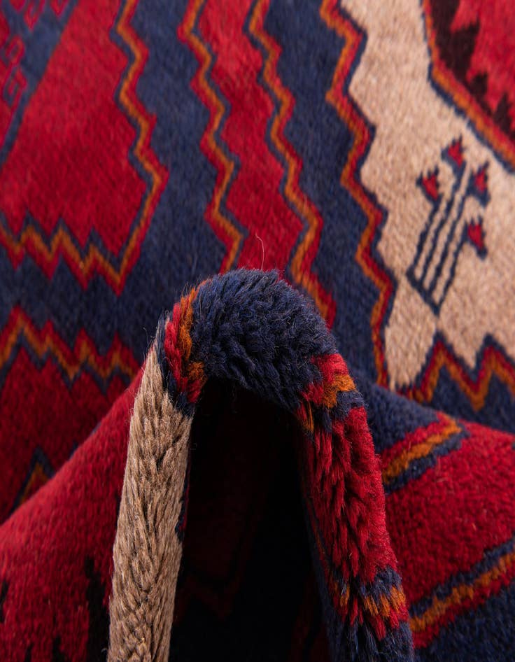 Detail image of 3' x 4' 9  Hand Knotted Balouch Persian Wool Rug