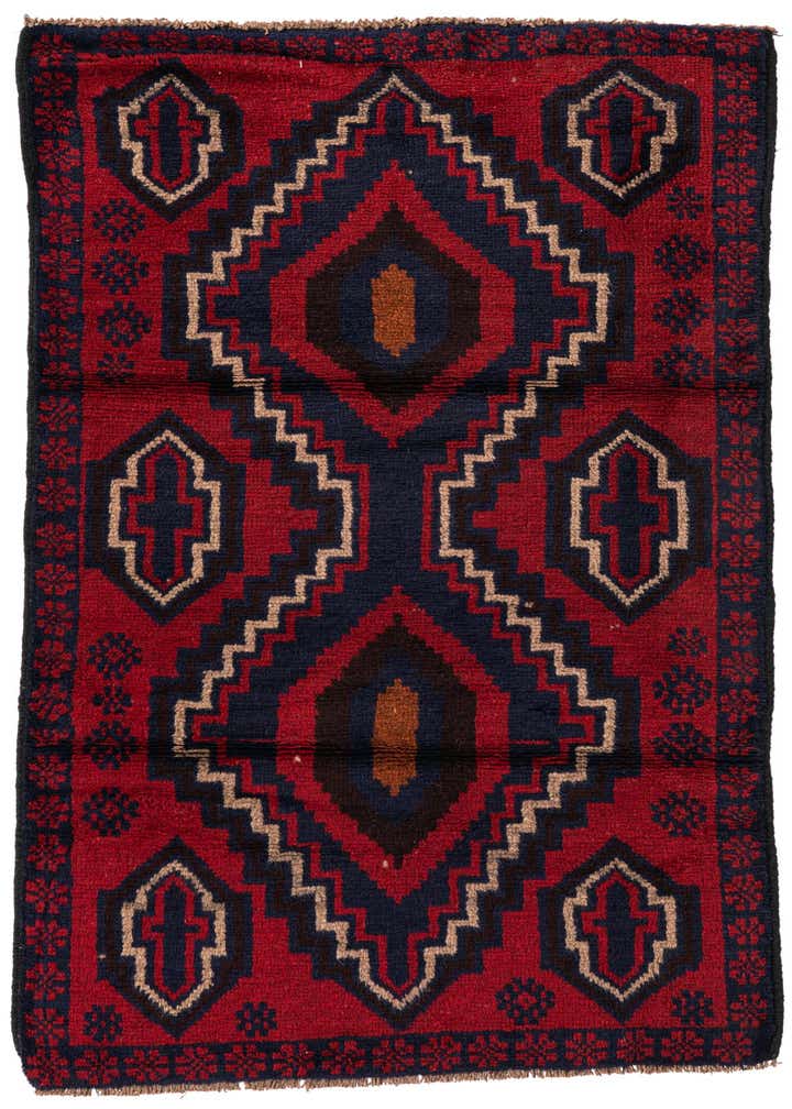 2' 9 x 4' 8 Hand Knotted Balouch Persian Wool Rug