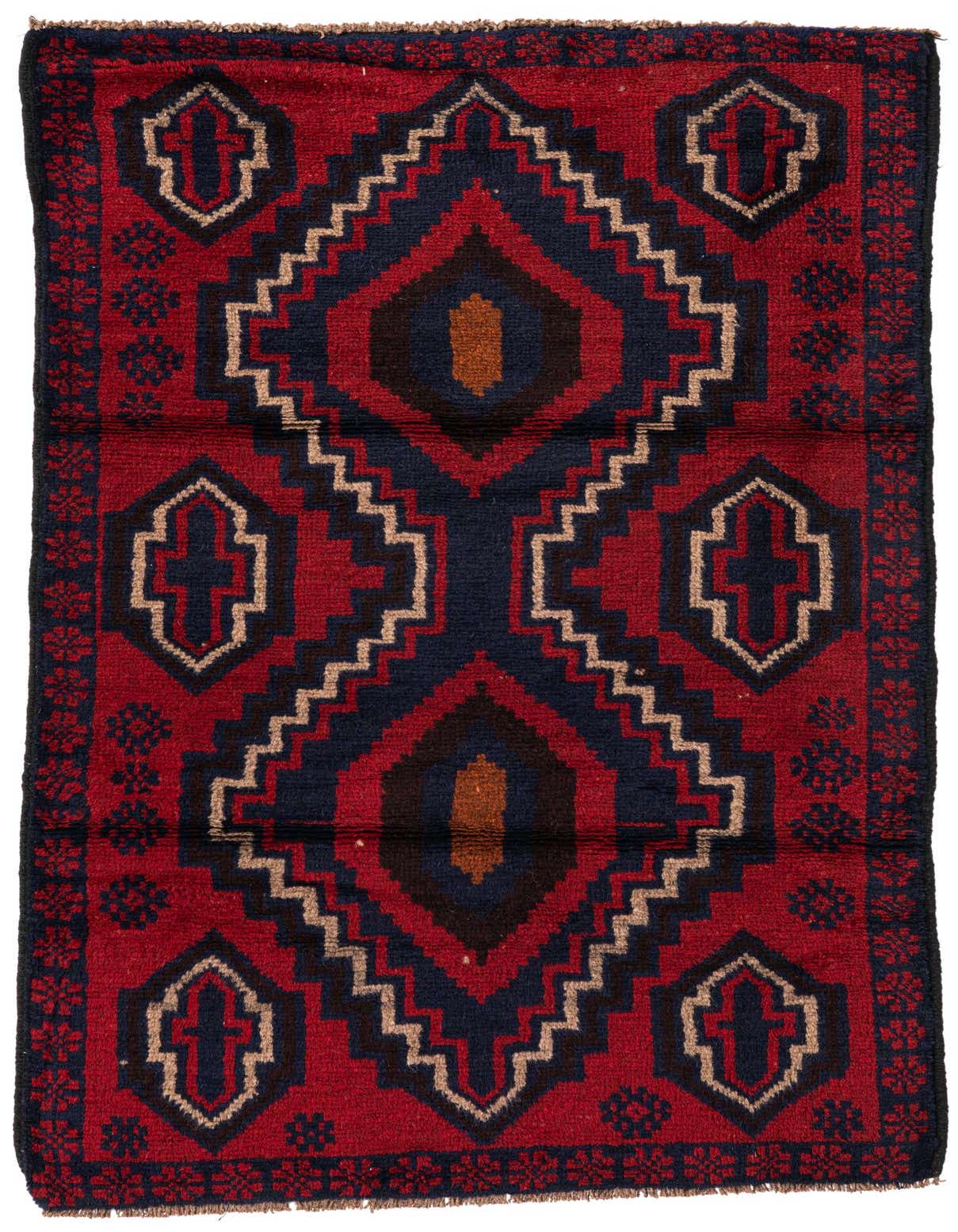 2' 9 x 4' 8 Hand Knotted Balouch Persian Wool Rug