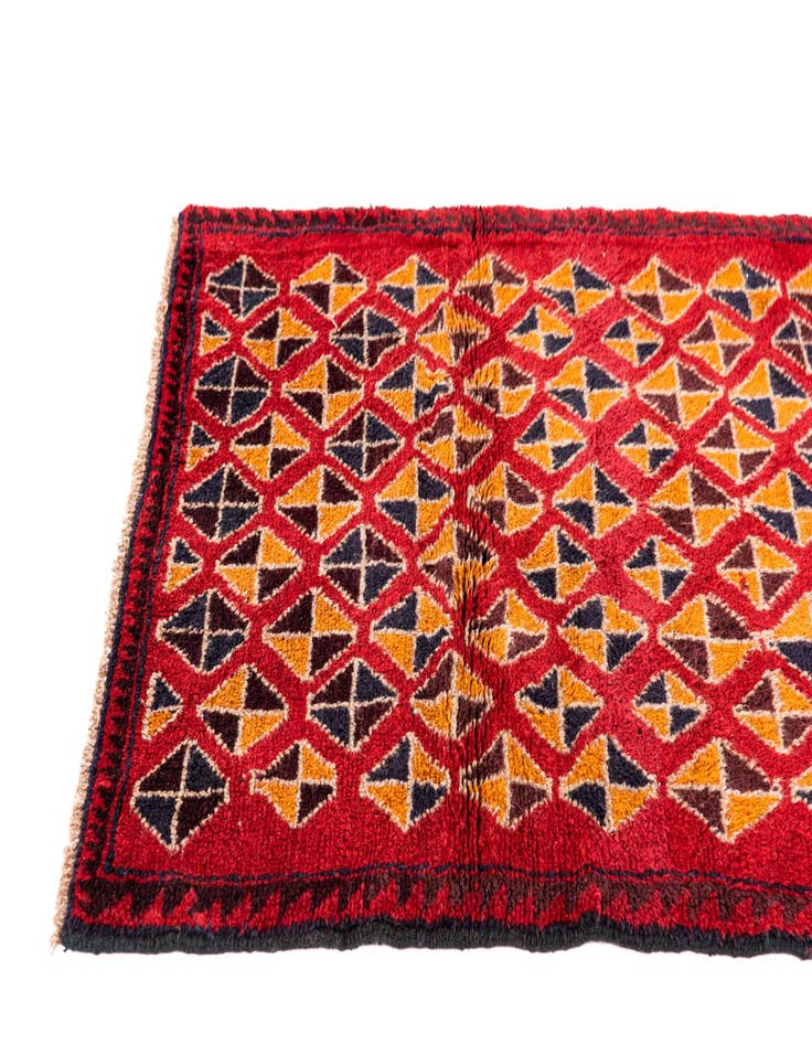 Detail image of 2' 10 x 4' 5  Hand Knotted Balouch Persian Wool Rug