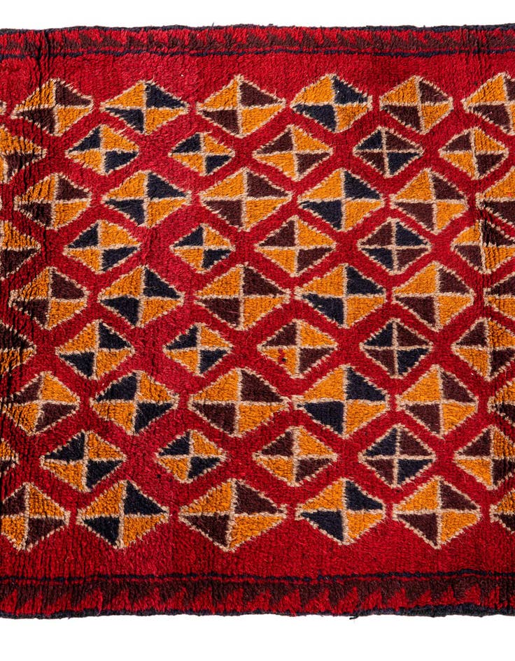 Detail image of 2' 10 x 4' 5  Hand Knotted Balouch Persian Wool Rug