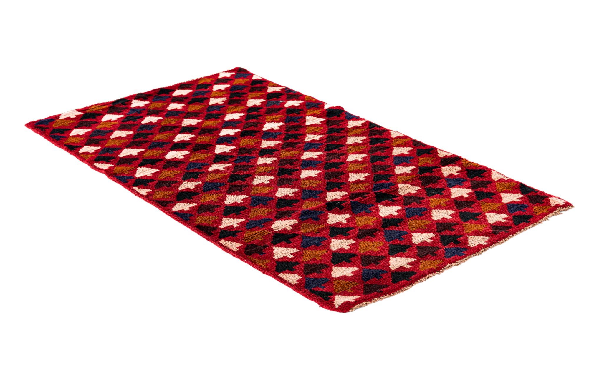 2' 9 x 4' 8 Hand Knotted Balouch Persian Wool Rug