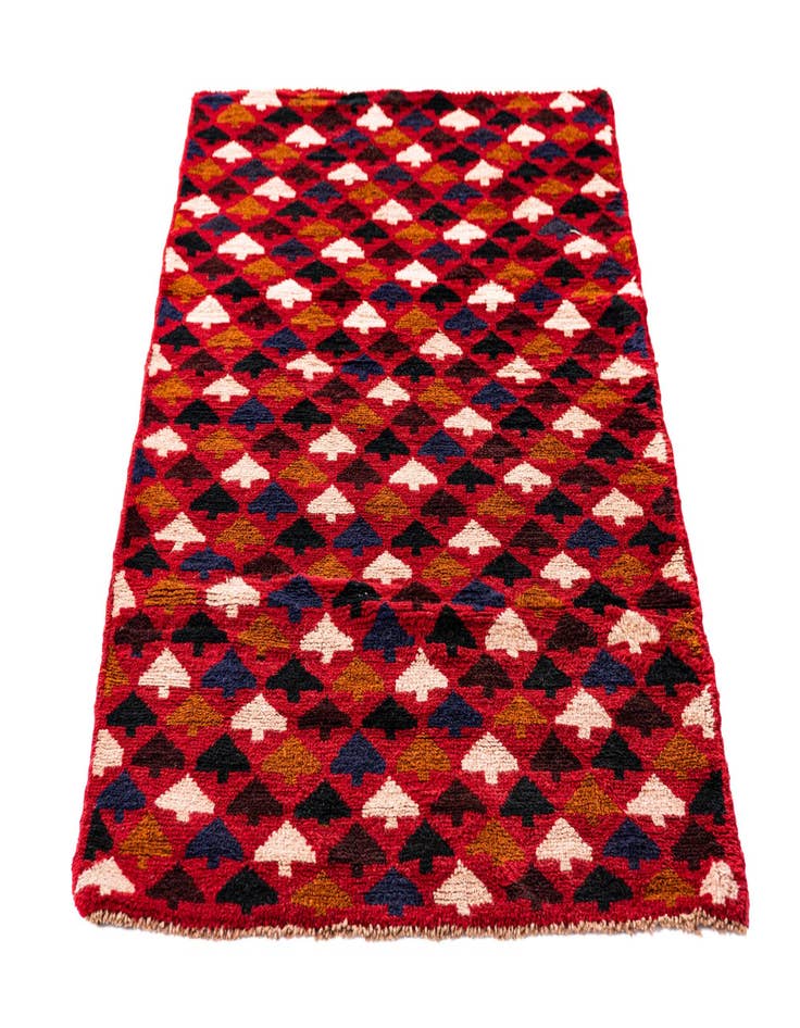 Detail image of 2' 9 x 4' 8 Hand Knotted Balouch Persian Wool Rug