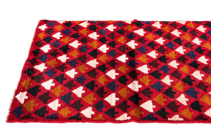 2' 9 x 4' 8 Hand Knotted Balouch Persian Wool Rug