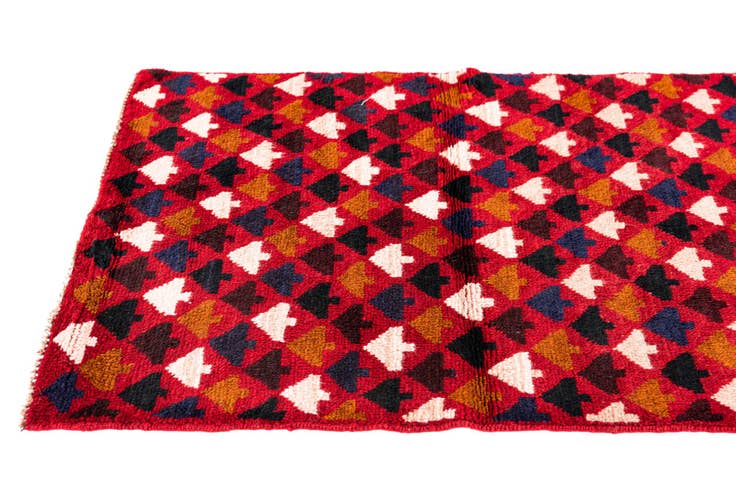 Detail image of 2' 9 x 4' 8 Hand Knotted Balouch Persian Wool Rug