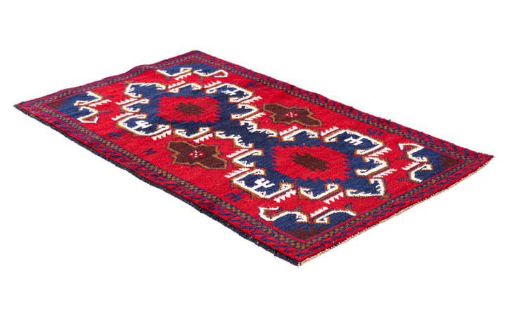 2' 9 x 4' 8 Hand Knotted Balouch Persian Wool Rug