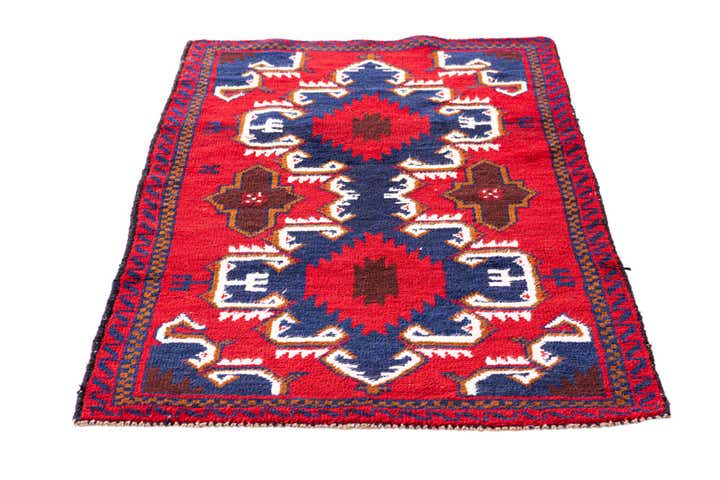 2' 9 x 4' 8 Hand Knotted Balouch Persian Wool Rug