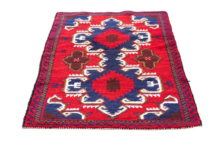 Detail image of 2' 9 x 4' 8 Hand Knotted Balouch Persian Wool Rug