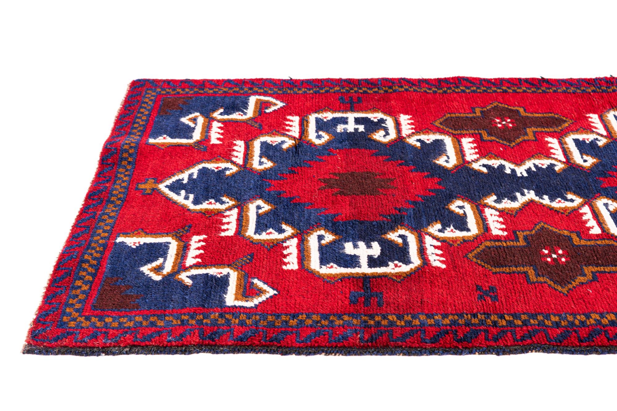 2' 9 x 4' 8 Hand Knotted Balouch Persian Wool Rug