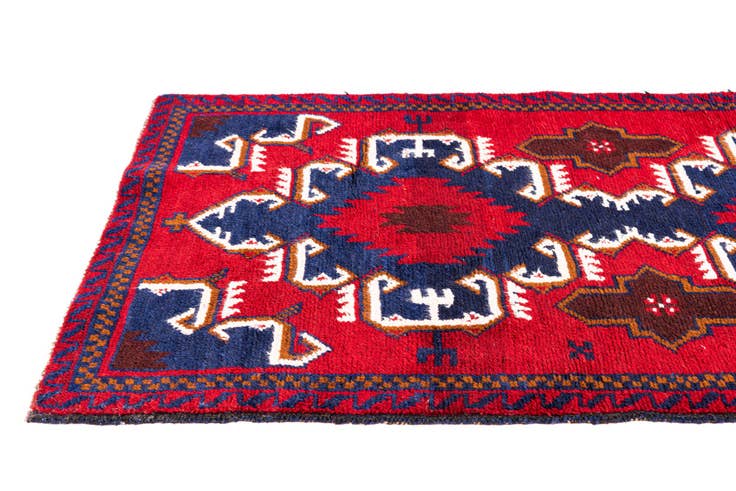 Detail image of 2' 9 x 4' 8 Hand Knotted Balouch Persian Wool Rug