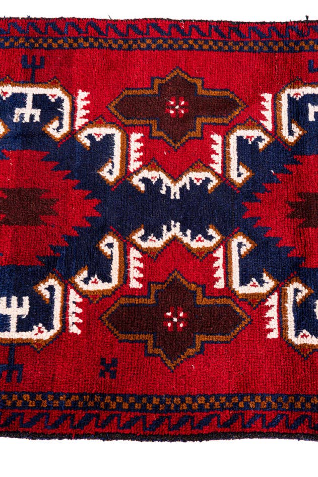 Detail image of 2' 9 x 4' 8 Hand Knotted Balouch Persian Wool Rug