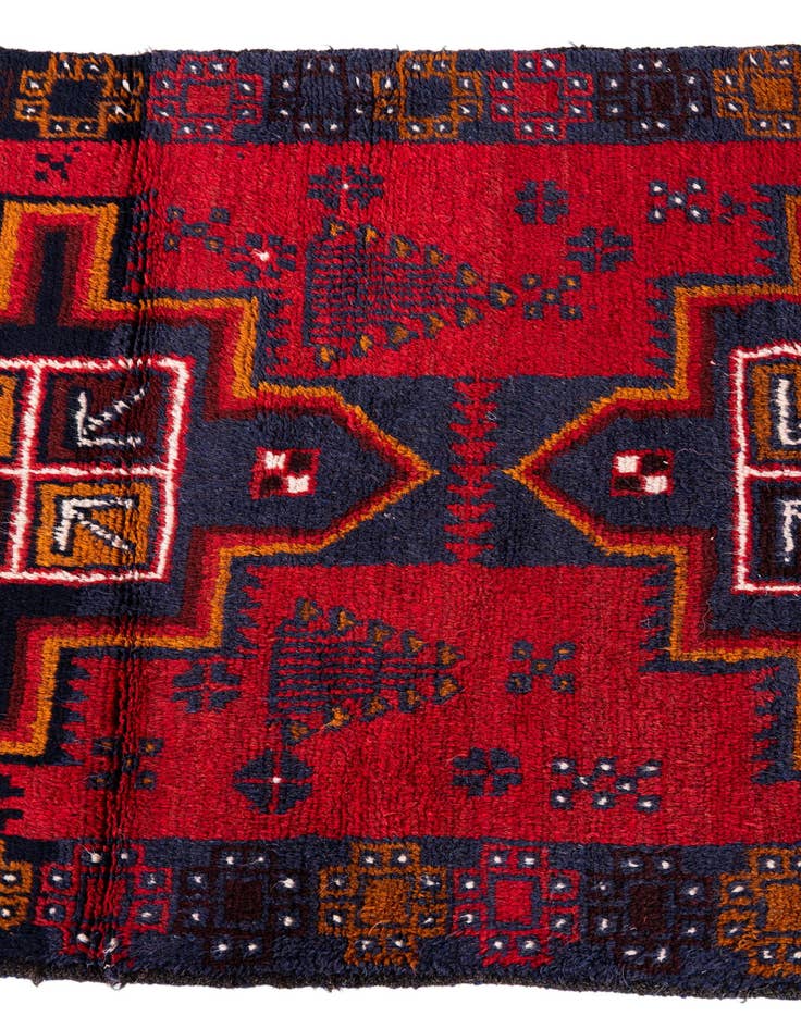 Detail image of 2' 9 x 4' 8  Hand Knotted Balouch Persian Wool Rug
