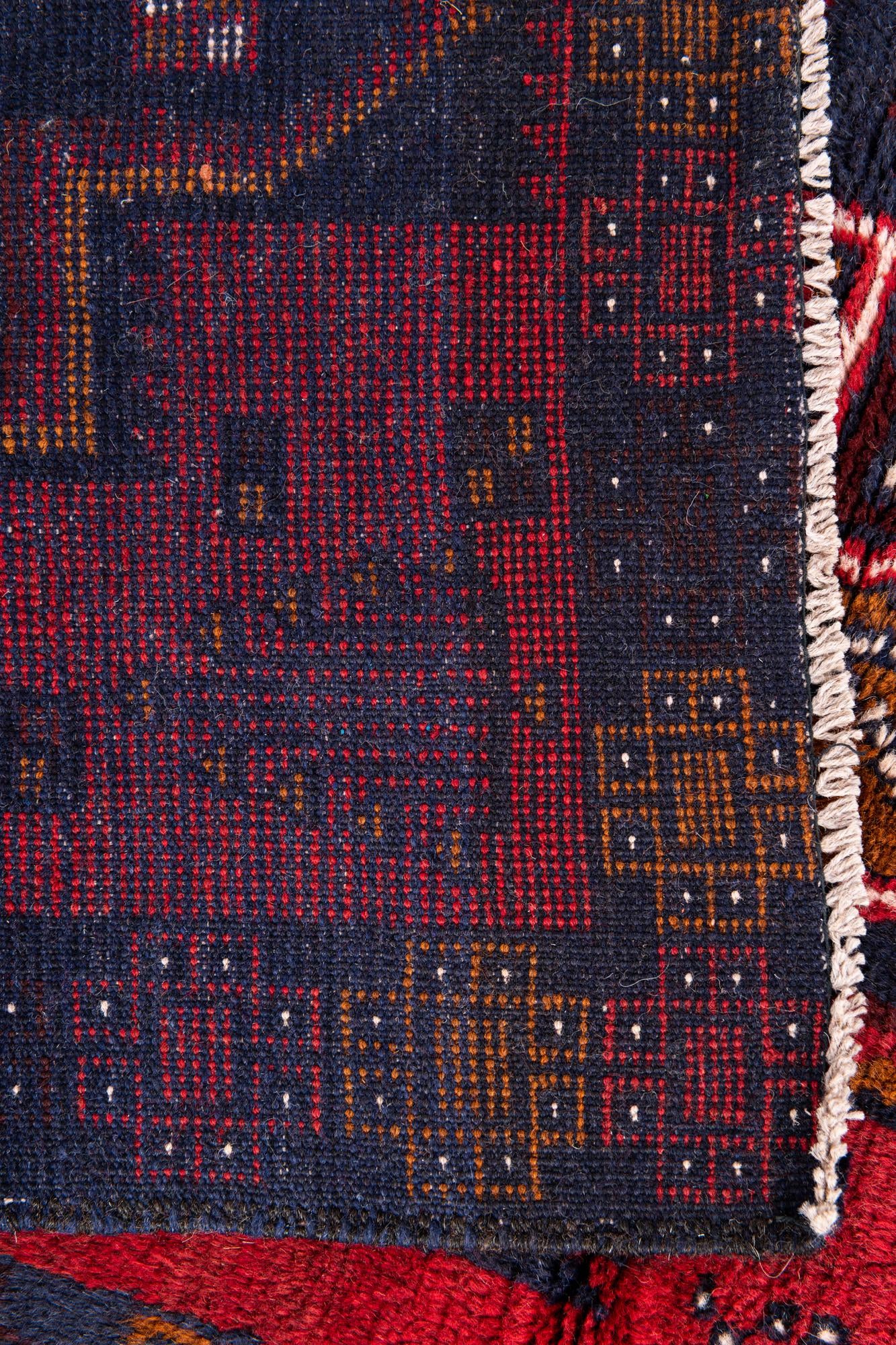 2' 9 x 4' 8 Hand Knotted Balouch Persian Wool Rug