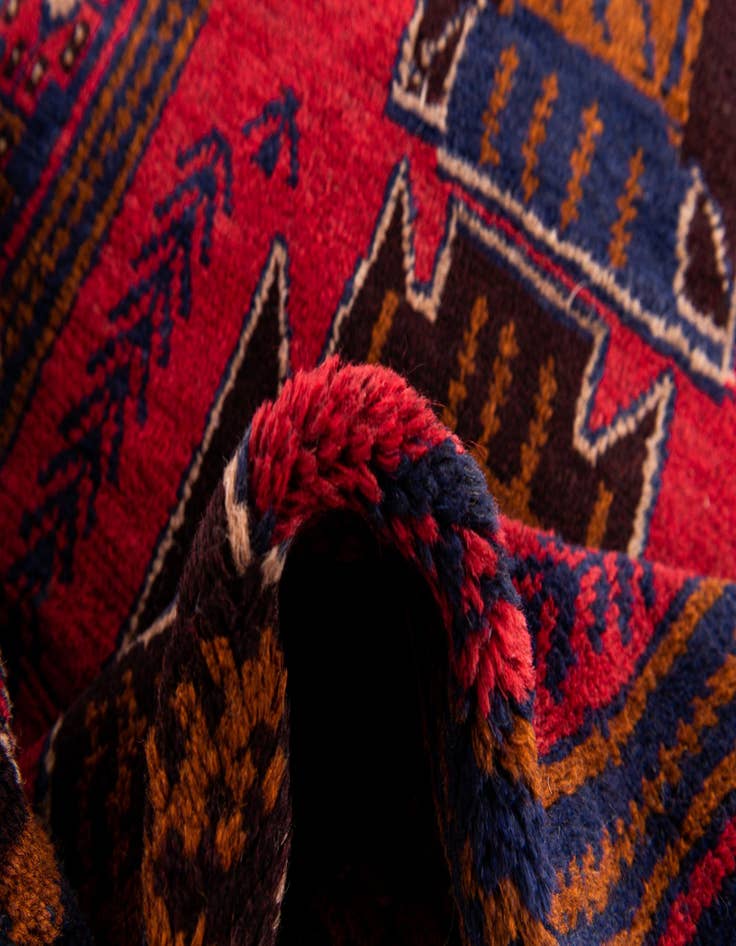 Detail image of 3' x 4' 9 Hand Knotted Balouch Persian Wool Rug