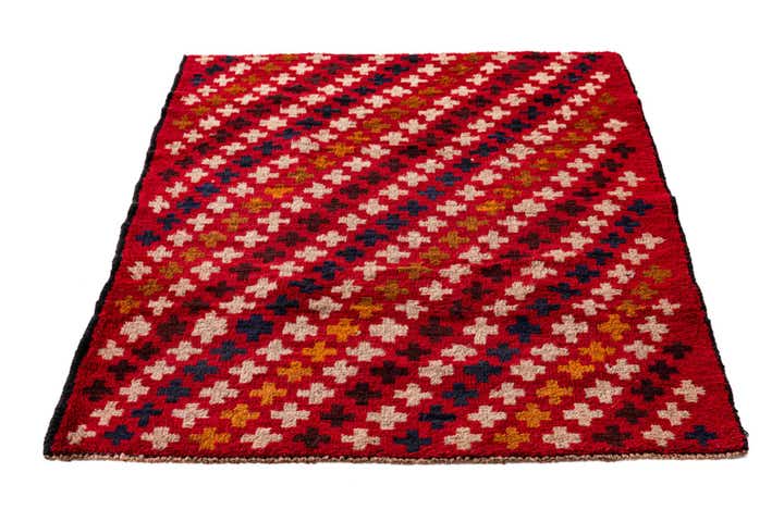 3' x 4' 7 Hand Knotted Balouch Persian Wool Rug