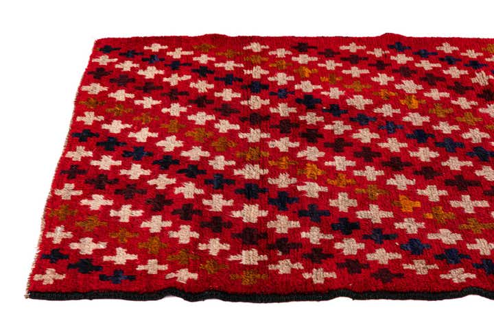 3' x 4' 7 Hand Knotted Balouch Persian Wool Rug