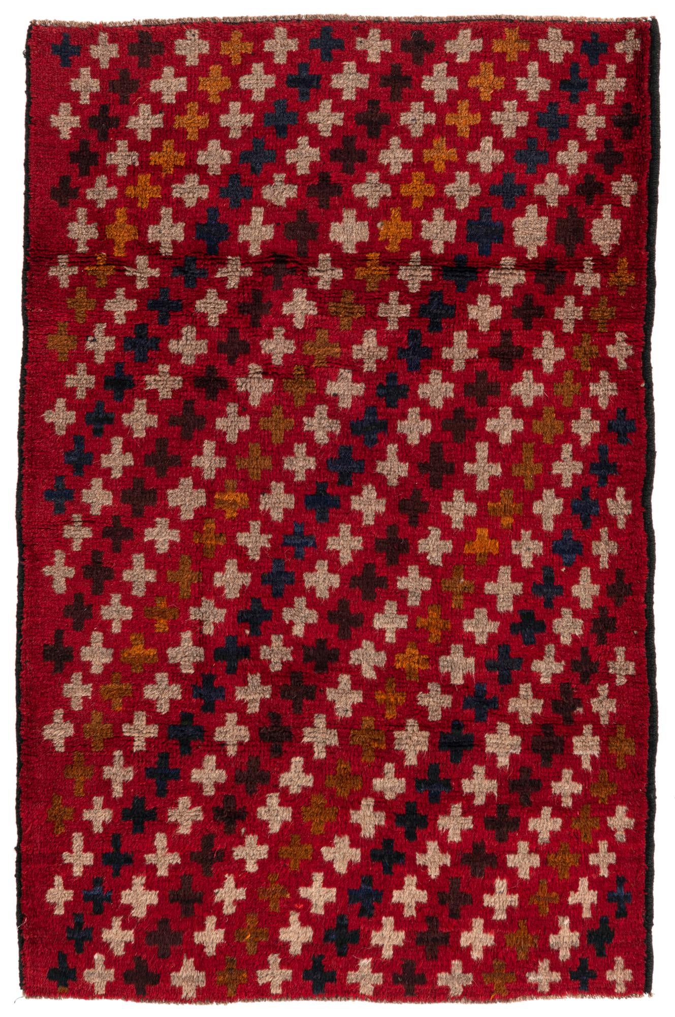 3' x 4' 7 Hand Knotted Balouch Persian Wool Rug