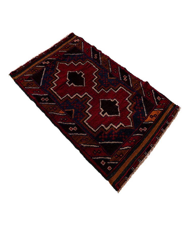 Detail image of 2' 10 x 4' 8  Hand Knotted Balouch Persian Wool Rug