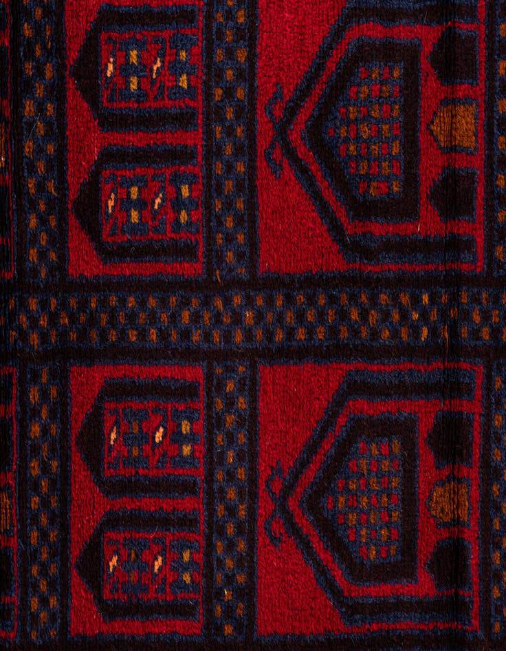 Detail image of 2' 11 x 4' 8  Hand Knotted Balouch Persian Wool Rug