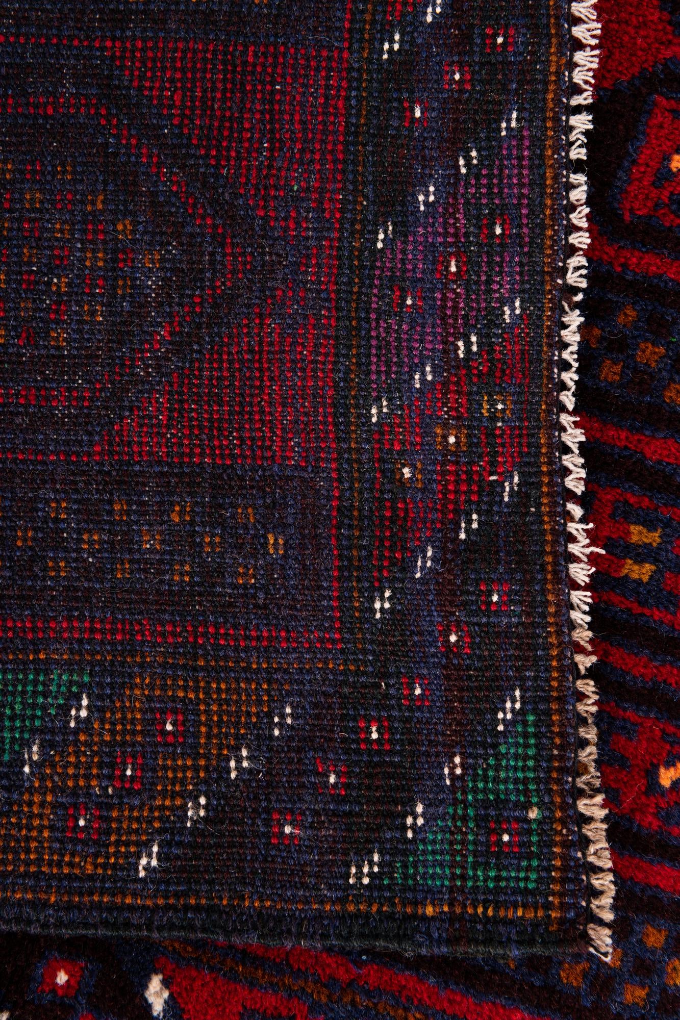 2' 11 x 4' 8 Hand Knotted Balouch Persian Wool Rug