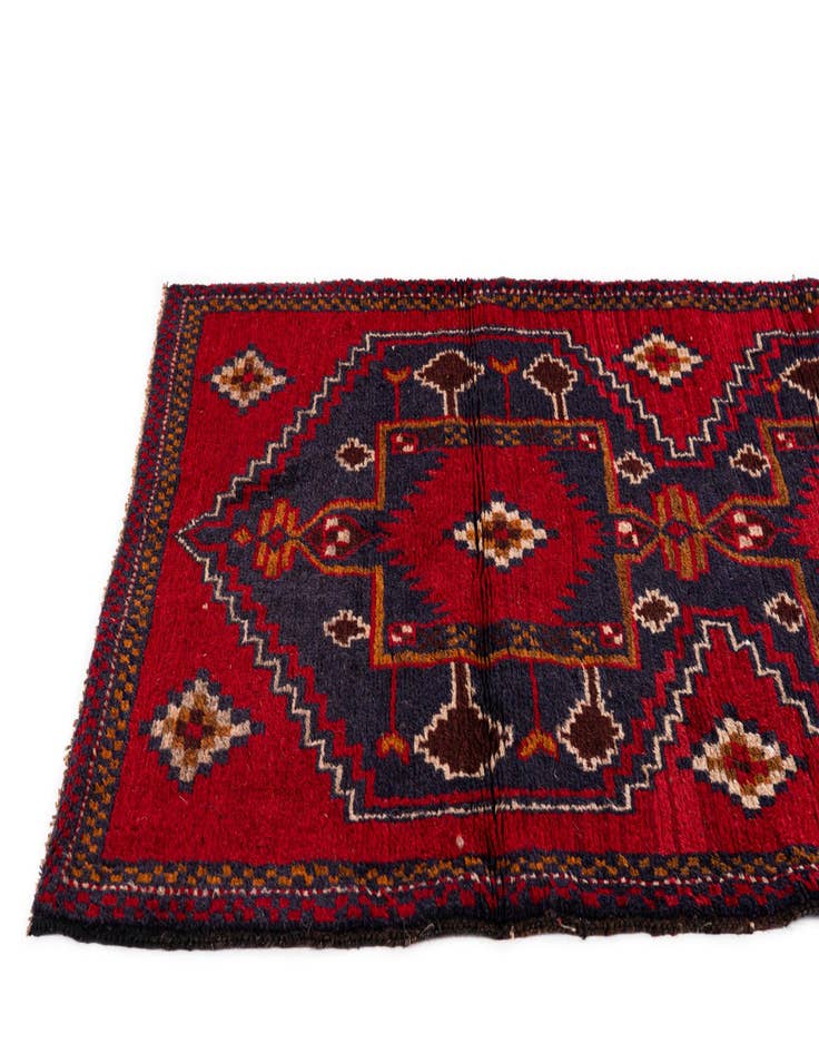 Detail image of 2' 10 x 4' 5  Hand Knotted Balouch Persian Wool Rug