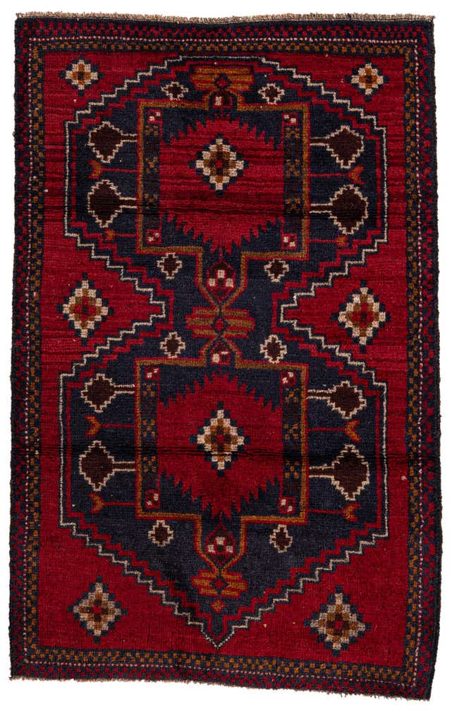 2' 10 x 4' 5 Hand Knotted Balouch Persian Wool Rug