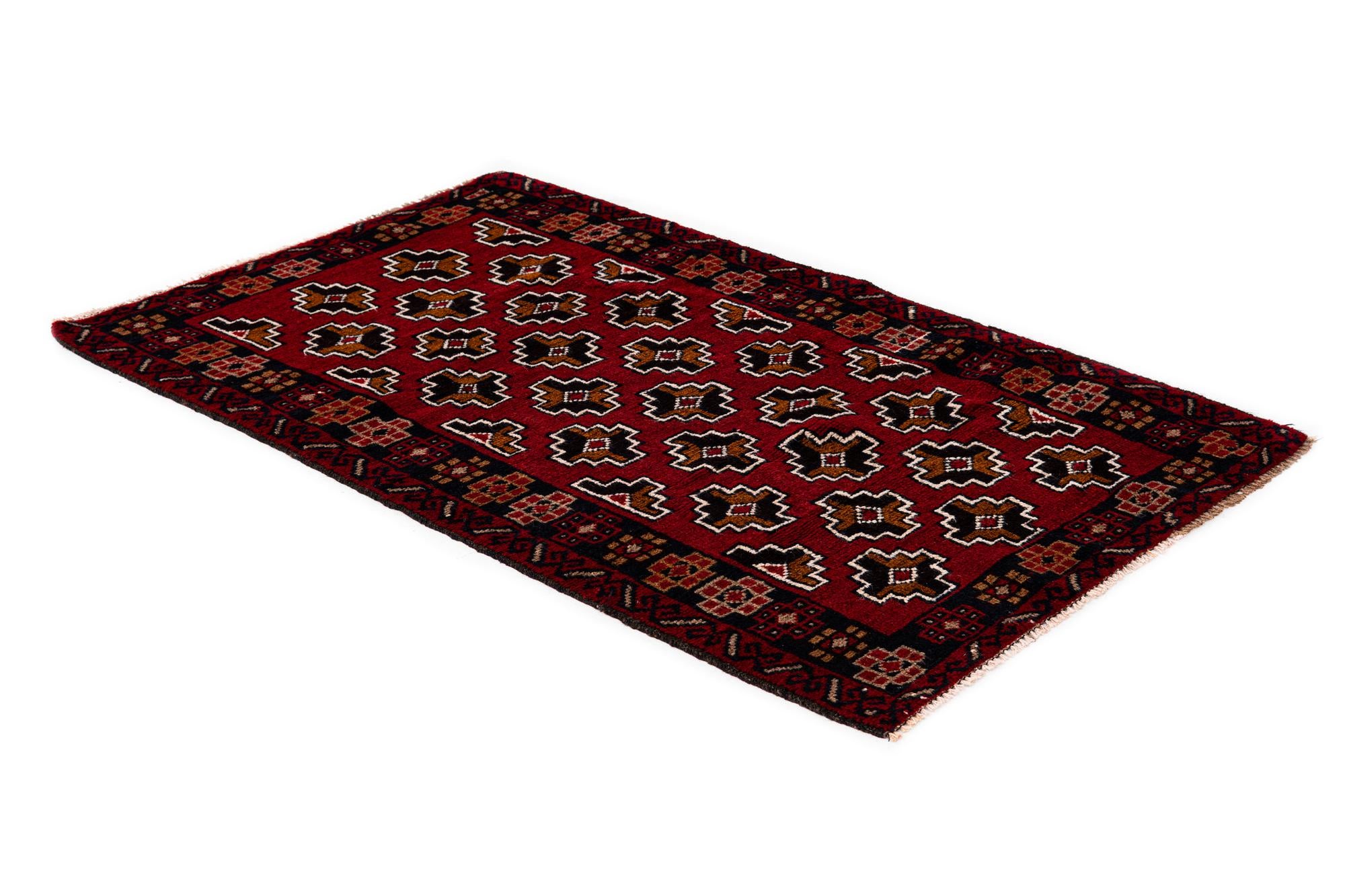 2' 10 x 4' 7 Hand Knotted Balouch Persian Wool Rug
