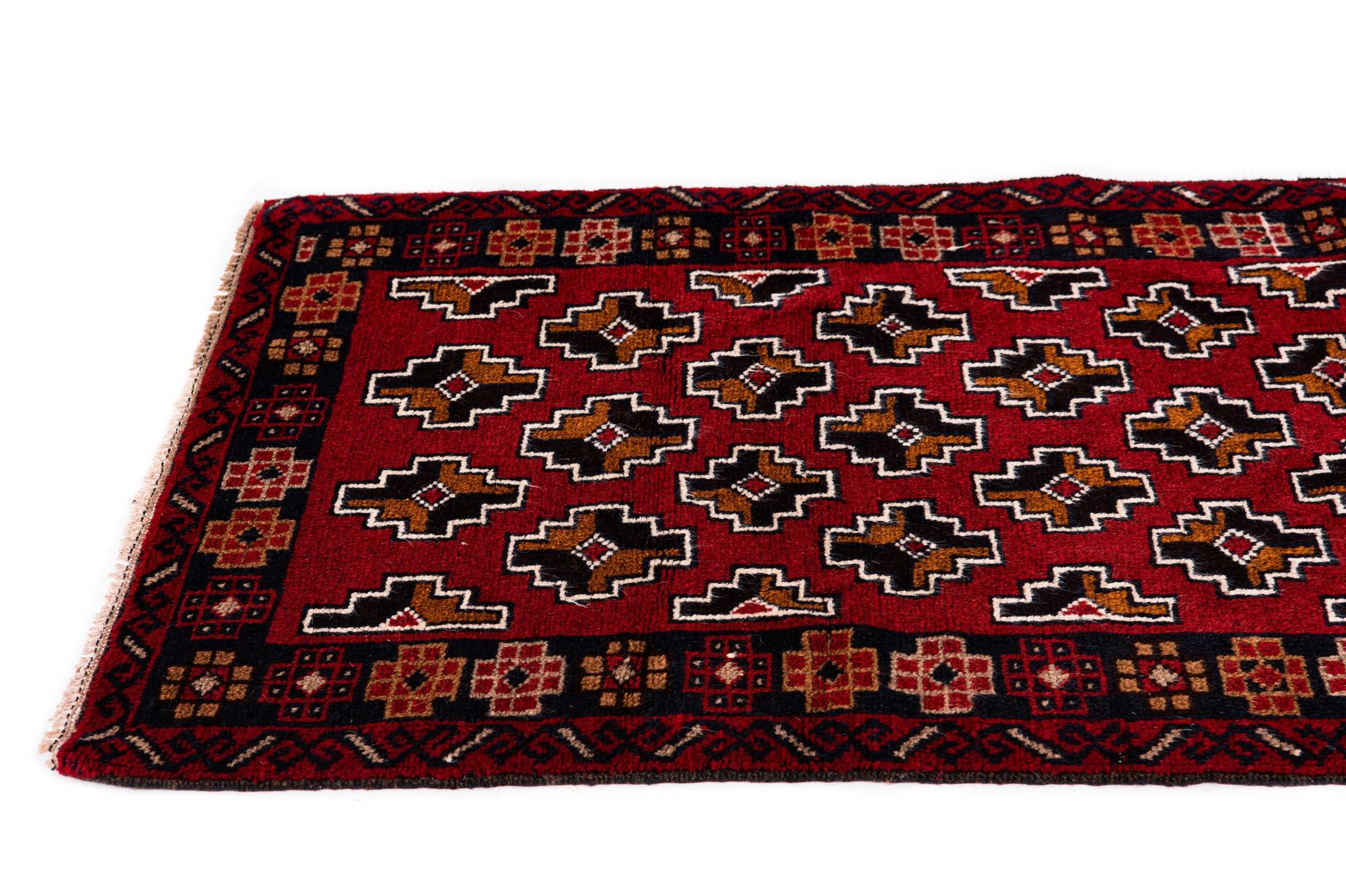 2' 10 x 4' 7 Hand Knotted Balouch Persian Wool Rug