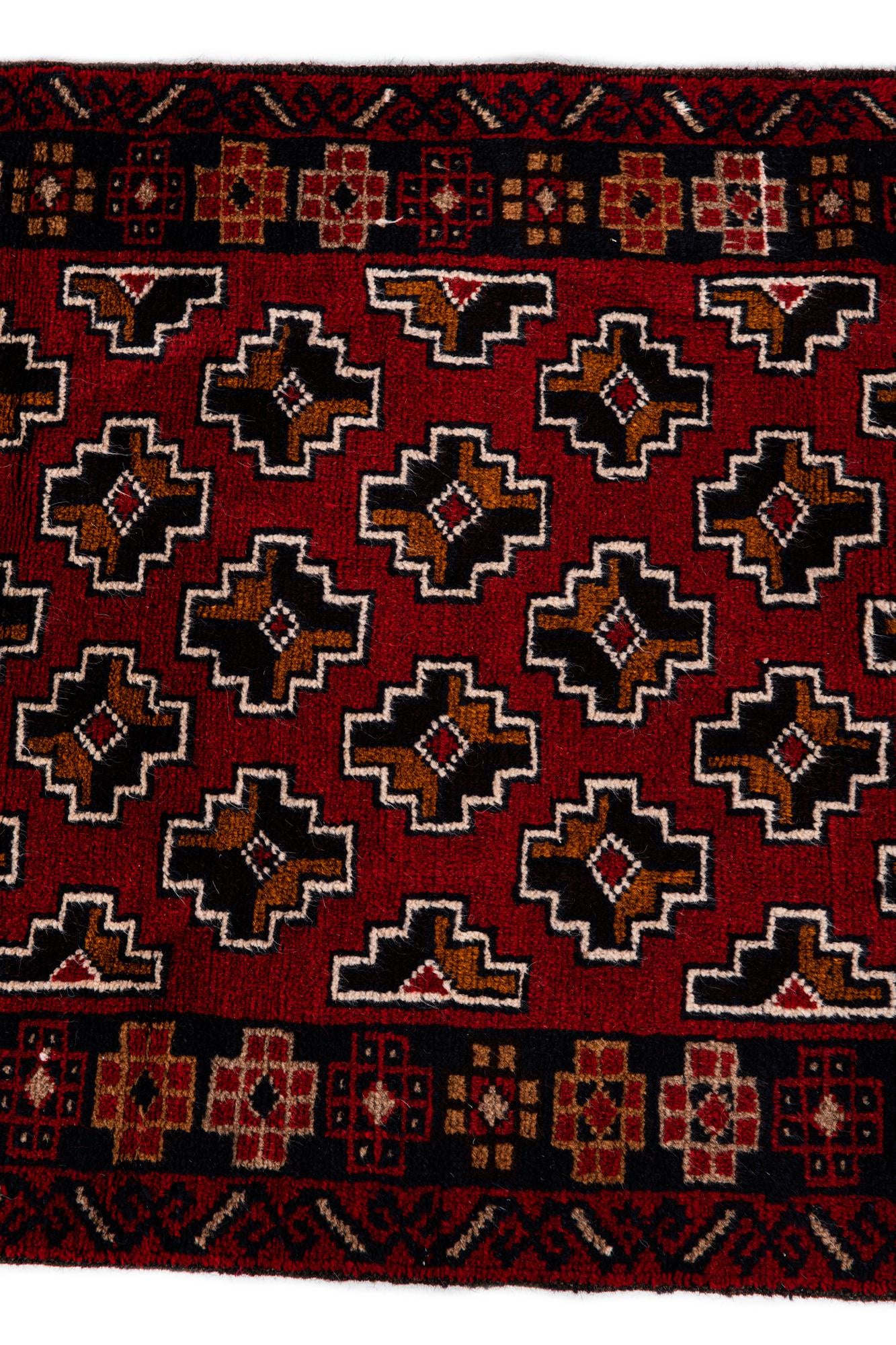 2' 10 x 4' 7 Hand Knotted Balouch Persian Wool Rug