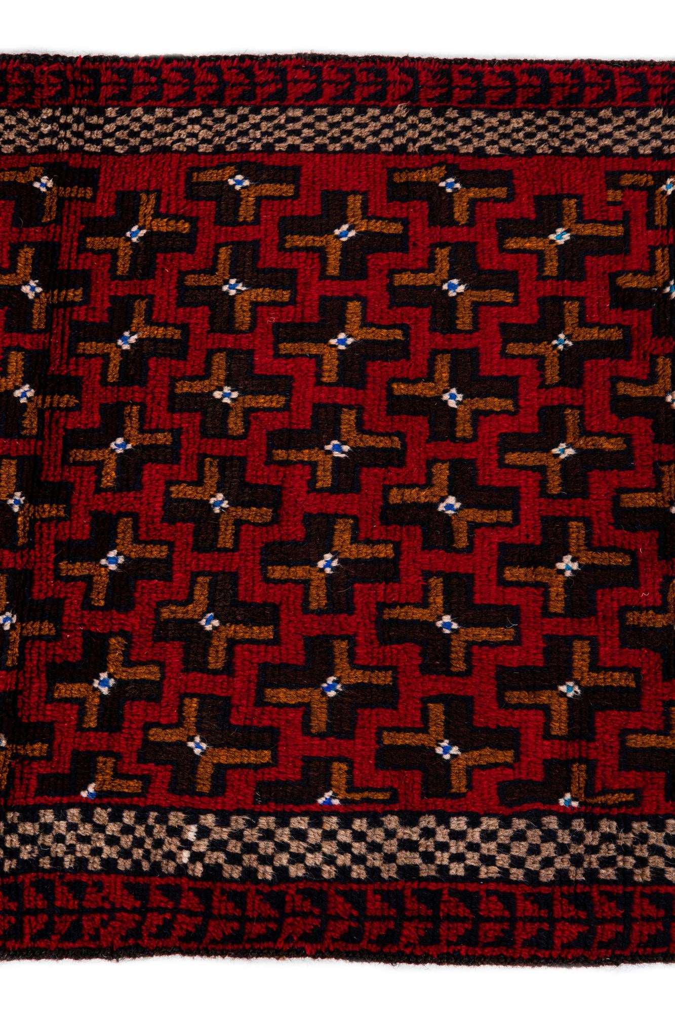 85cm x 140cm anudado a mano Balouch Alfombra Persa Lana