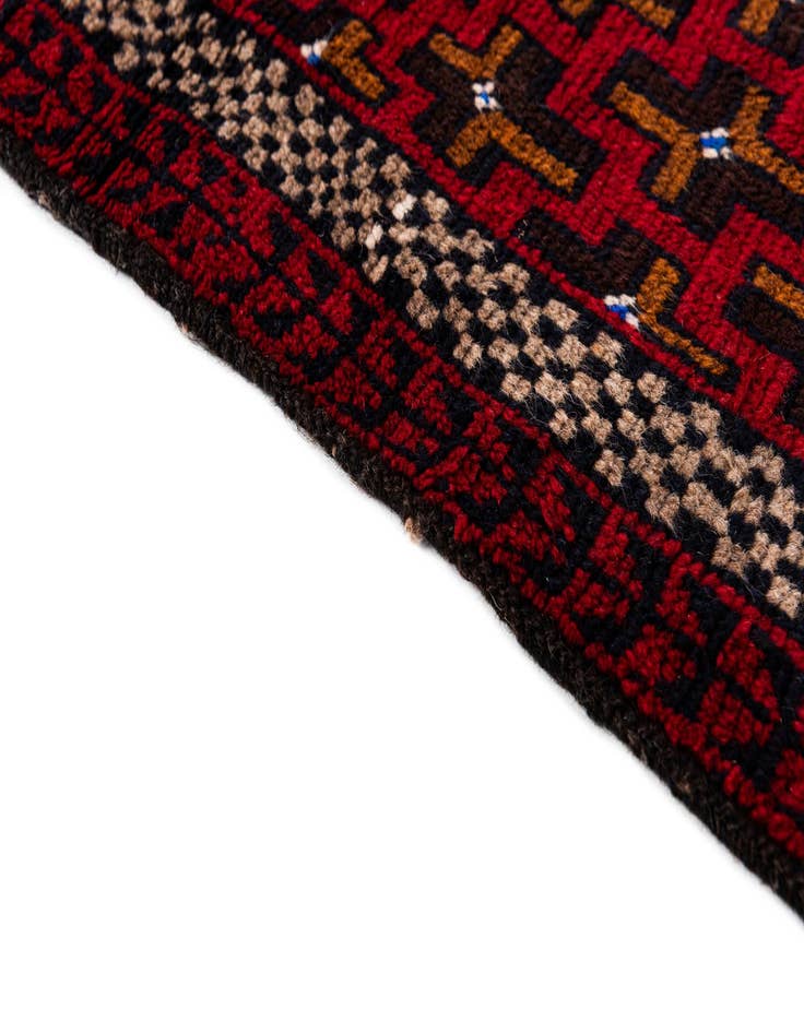 Detail image of 2' 10 x 4' 7  Hand Knotted Balouch Persian Wool Rug