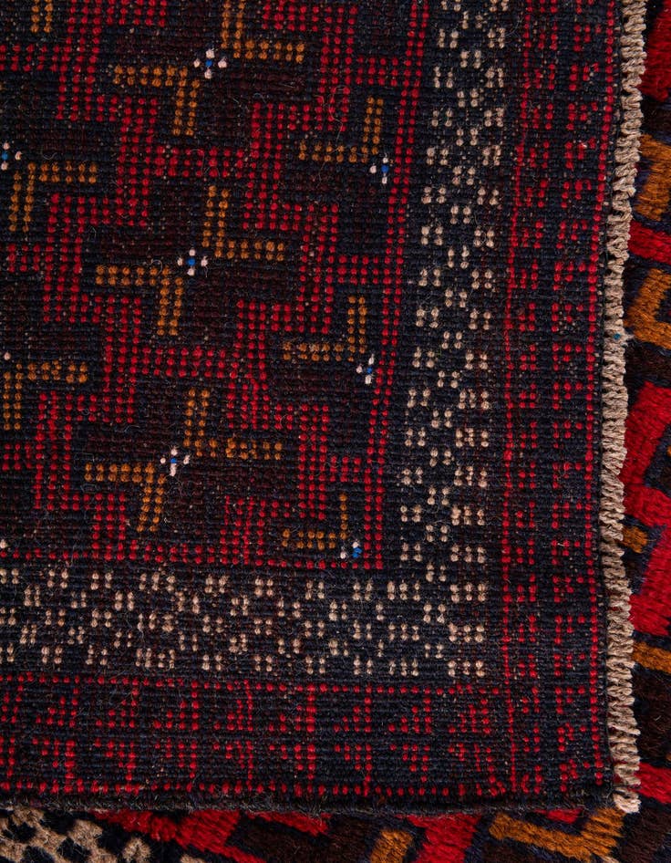 Detail image of 2' 10 x 4' 7  Hand Knotted Balouch Persian Wool Rug
