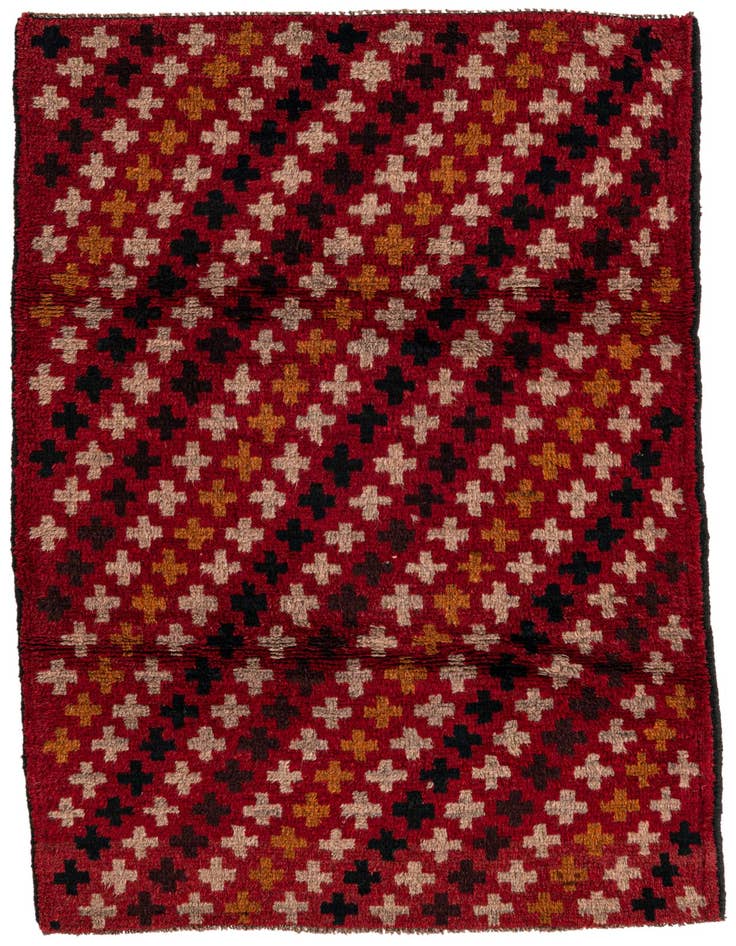 Detail image of 2' 10 x 4' 8 Hand Knotted Balouch Persian Wool Rug