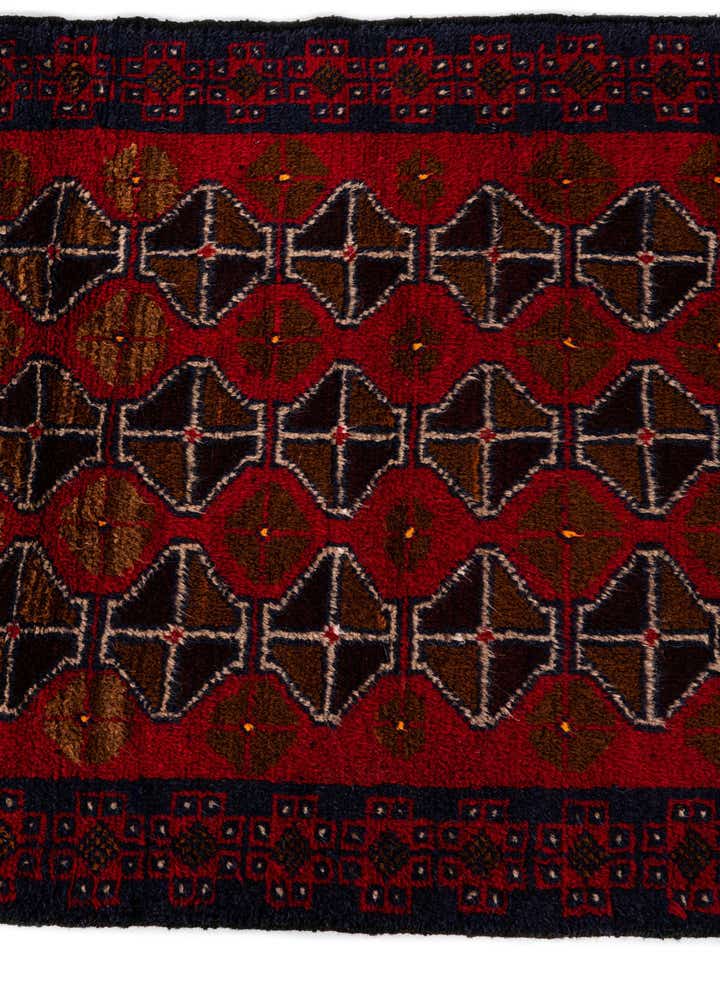 2' 10 x 4' 6 Hand Knotted Balouch Persian Wool Rug