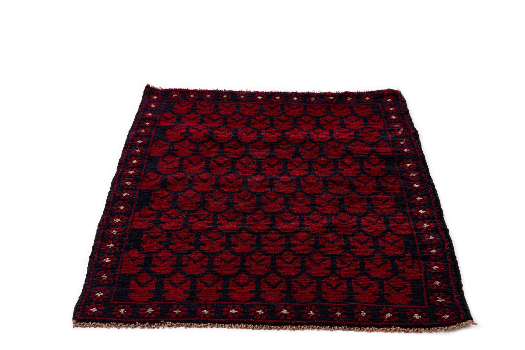 90cm x 145cm Hand Knotted Balouch Persian Wool Rug