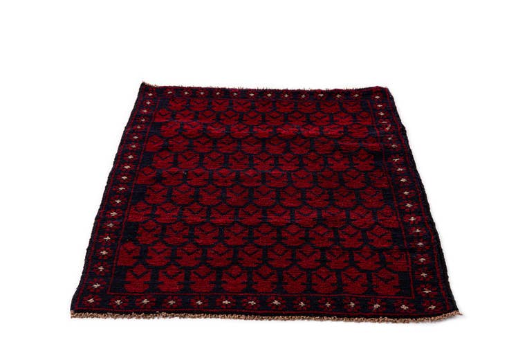 Detail image of 2' 11 x 4' 9 Hand Knotted Balouch Persian Wool Rug