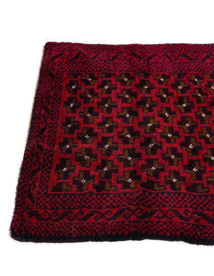 Detail image of 2' 11 x 4' 9  Hand Knotted Balouch Persian Wool Rug