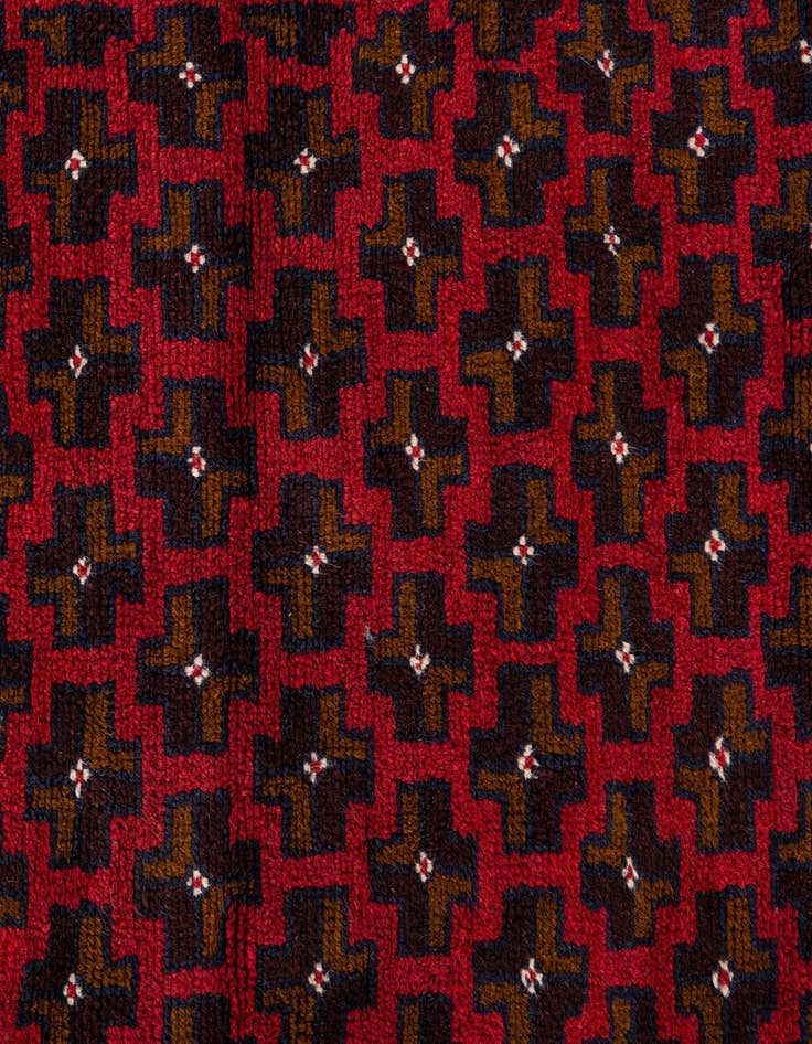 Detail image of 2' 11 x 4' 9  Hand Knotted Balouch Persian Wool Rug