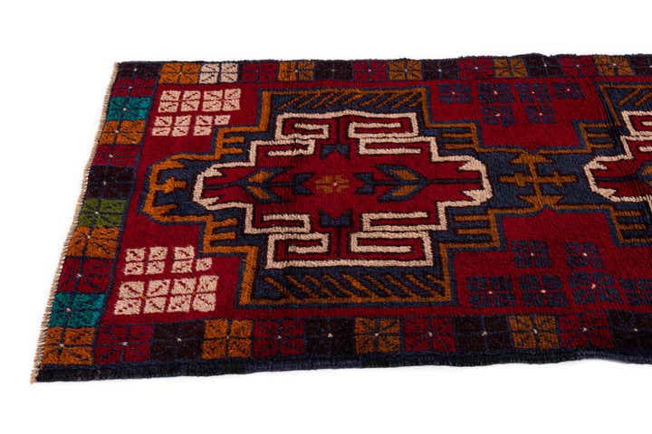 2' 9 x 4' 7 Hand Knotted Balouch Persian Wool Rug