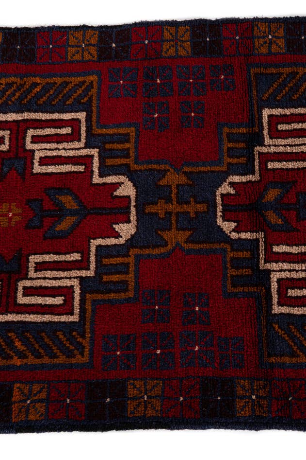Detail image of 2' 9 x 4' 7 Hand Knotted Balouch Persian Wool Rug
