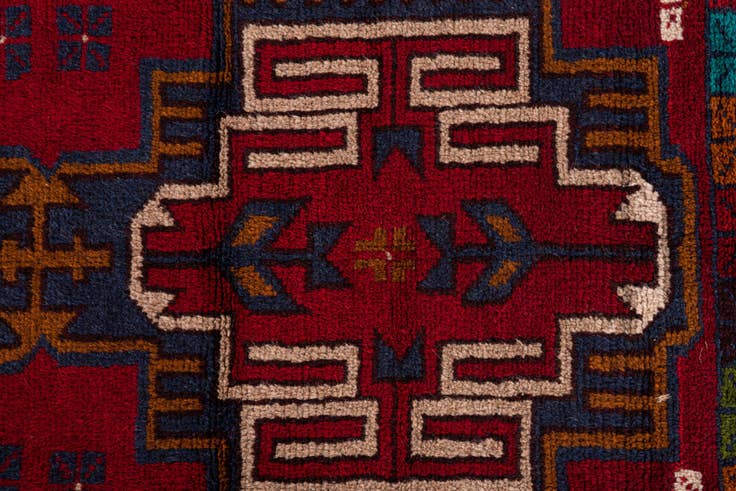 Detail image of 2' 9 x 4' 7 Hand Knotted Balouch Persian Wool Rug