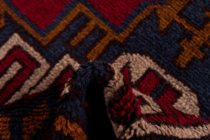 2' 9 x 4' 7 Hand Knotted Balouch Persian Wool Rug