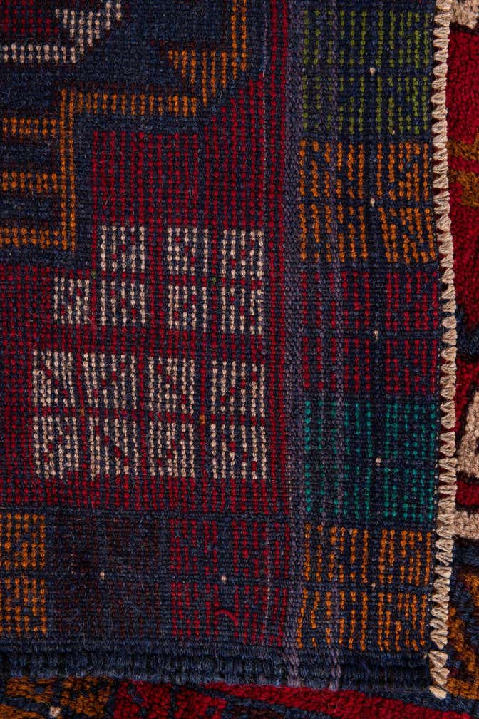 2' 9 x 4' 7 Hand Knotted Balouch Persian Wool Rug