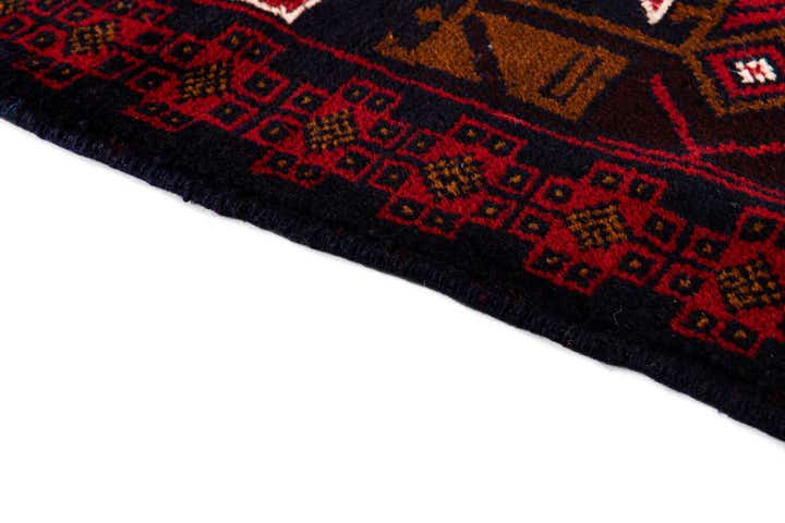 3' x 4' 6 Hand Knotted Balouch Persian Wool Rug